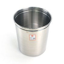 KO 키친쿡 영업용 오픈 휴지통 ~ 사무실 주방 업소용 깡통 오픈 휴지통 국내산 스텐 휴지통 다목적 쓰레기통, 사이즈-중, 1개