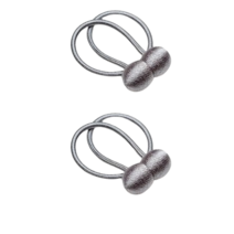 보냄 마그네틱 볼 커튼 장식 타이 46.5cm, 그레이, 2개