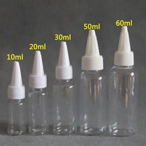 플라스틱 애완 동물 빈 점 적기 병 5 개 10ml/20ml/30ml/50ml/100ml 전자 액체 주스 소독제 잉크 안료 투명 긴 팁, [05] 100ml, [01] 플라스틱, [02] WHITE, WHITE_플라스틱