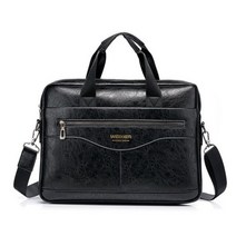 Weysfor 남자 Bussiness 서류 가방 PU 가죽 어깨 작업 핸드백 14 인치 노트북 메신저 Hombre Bolsa Masculina