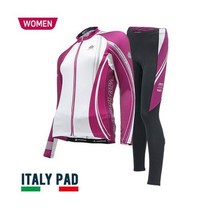 MCN 여자 스파키퍼플 긴팔+긴바지 자전거의류 세트 -인증