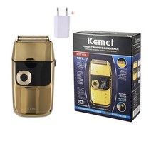 Kemei 2 Hours Fast Charging IPX4 Water프로of Men&39;s Electric Shaver Reci프로cating Full Body Washa, 04 with box-EU
