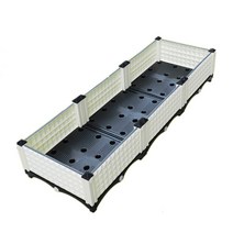 쿠바식 텃밭 텃밭 농막 하우스 상추 대파 키우기, 플라스틱  200x80x36 미색 체크무늬