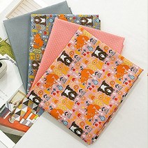 자투리 순면패키지 곰과여우이야기4팩 4분의1마
