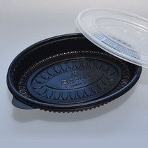 타원찜용기 타원포장용기(코다리 아구찜포장) (소)50세트(뚜껑포함)