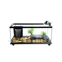 거북이키우기 일광욕 플랫폼 대형 바닥 배수 유리, 80cm 세트 1개(6점 세트)