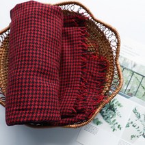 원단킹 대폭모직원단 하운드투스체크 레드 (4916539)