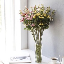 봄맞이 컬러 마리골드 조화 가지 택1 산소꽃 식물인테리어 식탁 책상꾸미기, 레드