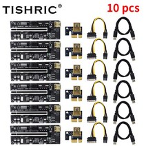 이더리움 채굴기 비트코인 채굴장 가정용 채굴부품 TISHRIC PCIE 라이저 010s Plus VER010S GPU USB3.0 케, 한개옵션1, 04 10pcs