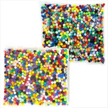 문구랑만들기랑 대용량 뿅뿅이8mm~50mm 반짝이 밤송이 칼라솜 폼폼이, 1봉, 뿅뿅이-20mm(1000개)