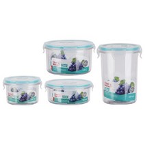 셰프웨어 클리어 밀폐용기 원형 300ml 630ml 740ml 1.03L