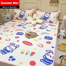 어싱 접지 매트 패드 홈 텍스타일 인쇄 접이식 여름 쿨 슬리핑 매트 베개 케이스 아이스 실크 매트리스 시트 가정용, 180x200cm 3pcs, 18 18