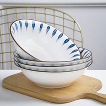 세라믹 그릇 큰 양동이 수프 가정용 식기 인스턴트 국수 작은 그물 빨간색 크리 에이 티브, [21] 작은 유성: 5인치 [밥그릇] 10개