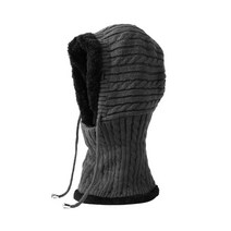 넥워머겸 후드귀돌이 남성 털니트모자 남성비니모자