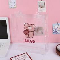 앤썸 모나미 방수 PVC 투명가방 에코백 젤리 비치백 AS014