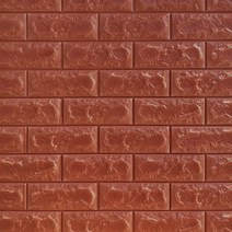 쿠셔니 셀프인테리어 쉽게 붙이는 스티커 접착식 파벽돌 폼블럭 18종, 1장, 파벽돌 레드브라운