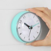 바쁜 아침 시간 체크 도우미 칼라 욕실 시계 인테리어 집구미기, 민트