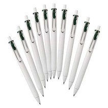 MITSUBISHI Pencil Mitsubishi 연필 젤 볼펜 Uniball One 0.38 녹색 검정 10 Hako UMNS38.7, 1개, 상품명참조