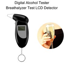 음주측정기 휴대용 디지털 알코올 호흡 테스터 음주 측정기 분석기 LCD 감지기 4 흡입기 케이스 1 개, 한개옵션0