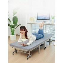 Restar 접이식 침대 싱글 침대 홈 휴대용 다기능 안락 의자 사무실 간단한 휴식 침대 휴식 캠프, 10.[폭70척추케어]고급코코넛야자