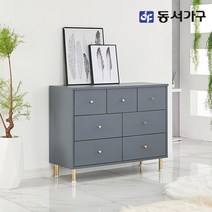 동서가구 네오 엘리스 넉넉한 수납 골드다리 1000 와이드 3단 서랍장 NEO300, 그레이