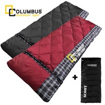 콜럼버스 2IN1 맘모스3 구스 침낭/1+1행사 동계용침낭 거위털침낭, 구스침낭 카키+솜침낭 블랙