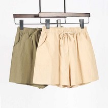 여성 이지 웨어 허리 밴딩 팬츠 반바지 숏팬츠 반 편한 여름 마실룩 주말룩코디