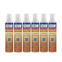Ozium 8 Oz.가정 자동차 사무실 등을 위한 공기 살균제 및 냄새 제거기 6팩 바닐라, Vanilla, 8 Ounce (Pack of 6)