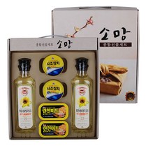 명절선물세트 소망종합6P(해바라기씨유2+사조참치2+햄2) 추석선물 햄세트 참치세트, 1세트