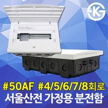 서울산전 가정용 분전함 분전반 50AF 4회로 5회로 6회로 7회로 8회로 매입형 주택용 세대 배전함 배전반 두꺼비집 차단기함 전기박스 세대분전함 세대분전반 주택용분전반 커버, 02. 서울산전 주택용 분전반 50A 5회로