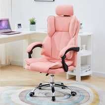 스트리머 방송 체어 컴퓨터 의자 게이밍 영상 촬영 장비, 핑크 + 헤드레스트