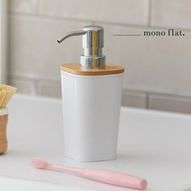 모노플랫 뱀부 디스펜서 1입 욕실 샴푸 비누 펌프 통, 단품