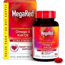 메가레드 크릴 오일 1000mg 오메가3 지방산 아스타잔틴 EPA DHA 소프트젤 60캡슐, 상품선택