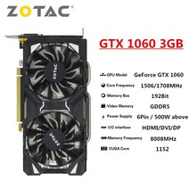 중고 Zotac 그래픽 카드 GTX 1650 1660 1060 1050Ti 6GB 1050 Ti 3GB 4GB 1660S 슈퍼 비디오 카드 GPU 데스, 07 Zotac 1060 3G