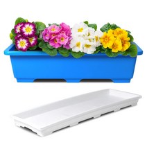 베이직 직사각 텃밭상자 3호 + 받침, 행복 블루