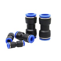 아연각관 100pcs PU 시리즈 4 6 8 10 12 14 16mm OD 호스 공기 흐름 속도 튜브 플라스틱 빠른 공압 커넥터 커플 링 황동 피팅, [01] Blue, [07] PU16 OD 16MM