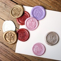 로맨틱노벰버 실링왁스 스티커 - 청첩장 편지지 봉합 클래식 씰링, W, 크림