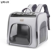 공장에서는 고양이 가방을 직접 외출 시 함께 들고 다니며 백팩을 들고 다니며 통풍이 잘 되는 백팩 가방 캣 책가방 펫백, 그레이, 35*40*30센티