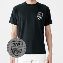 쿠닌 특수부대 707 블랙 반팔 티셔츠