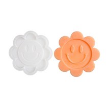 해바라기 코스터 콘크리트 실리콘 몰드 스마일 페이스 컵 홀더 레진 홈 데코용 수제 시멘트 매트 몰드