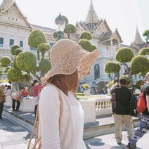 여행 나들이 돌돌이 모자 여자 라탄 챙모자 버킷햇 여성여름모자 모자쇼핑몰