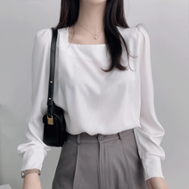 반인찌 봄신상 여리여리 스퀘어넥 벌룬핏 무지 블라우스 5color