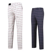 마스터베어 럭스골프 남성용 히든밴드 스퀘어 체크 골프바지 MS3M502