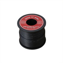 26242218 awg 유연한 실리콘 구리 연선 케이블 와이어 6 색 전선 주석 도금 구리 라인 -60 ℃ 150 ℃ 300v, 검은 색, 22AWG 80M