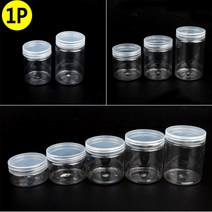 납작 플라스틱 보관용기 원형투명 수납케이스, 7cm - 300ml, 지름/용량