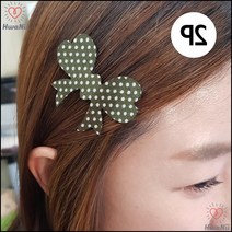 헤어핀 머리카락 앞머리 고정 리본 찍찍이 미용고정핀, 1개