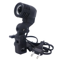 스튜디오 라이브 인방용 LED 조명 eu 플러그 e27 소켓 softbox 사진 램프, 검은색