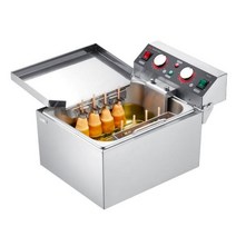 식당 분식 전기 온도조절 과열방지 업소용튀김기 식당 분식 대형 핫도그 튀김기계 13L, DK-261