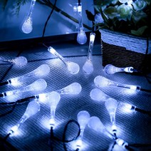 7m 물방울 전구 조명 루프탑조명 태양광 50구 LED 가랜드, 상세페이지 참조