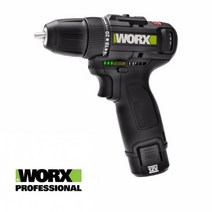 웍스 WORX 12V 브러시리스 WE210 전동 경량 충전 드릴 핸드 드라이버 2.0ah WU130 보다 강력 토크, 기본 세트-본체1개+배터리1개+충전기